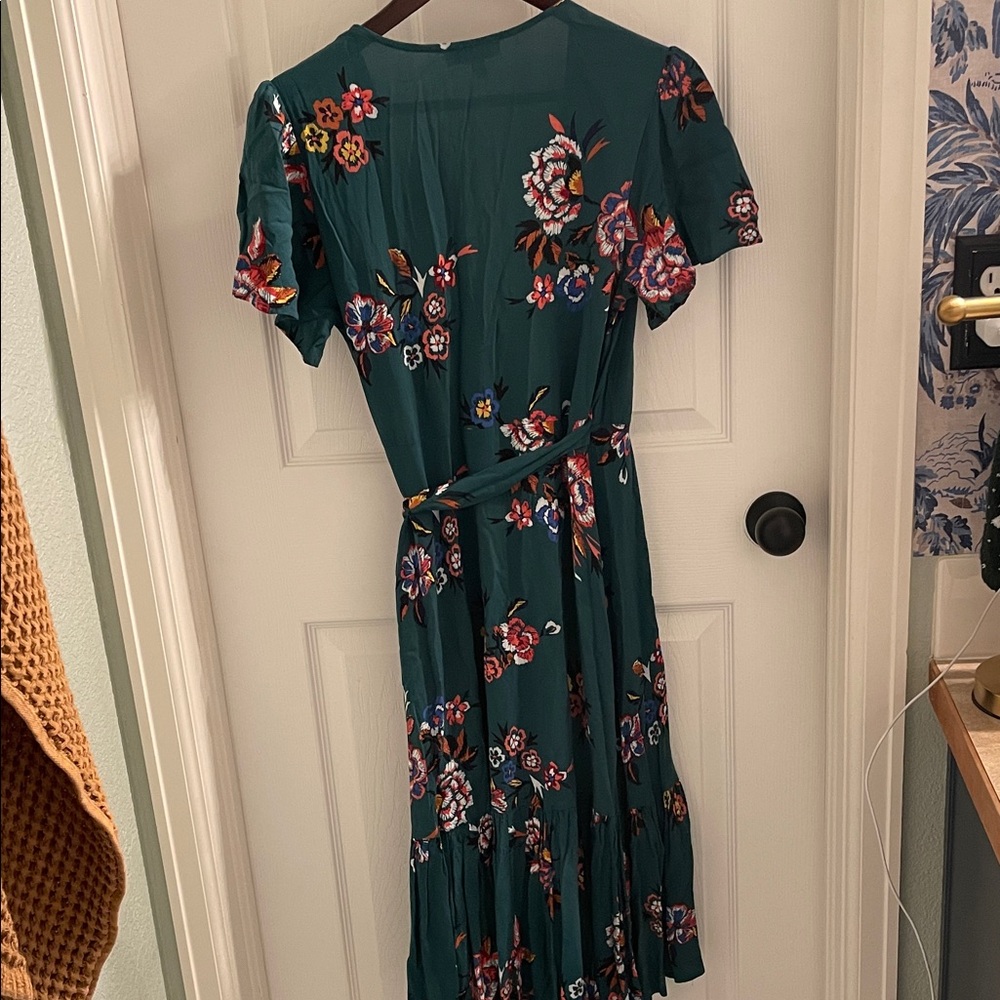 Grace & Lace Teal Floral Midi Dress - Picture 5 of 5